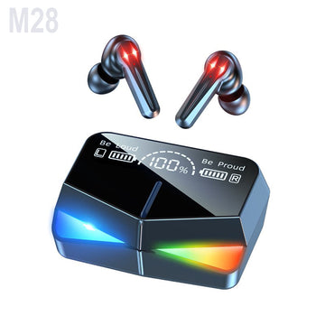 M28 Bluetooth 5.1 Touch Control Gaming Headset With LED Display And Microphone